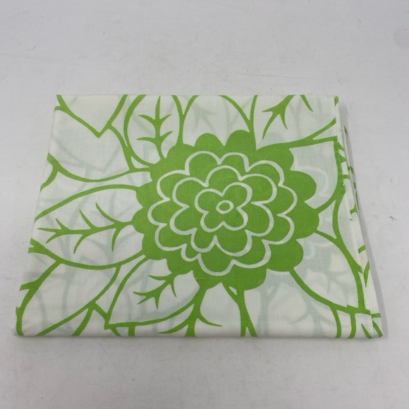 Vtg 60s 70s Pillowcase Mod Green Floral No Tags Funky Groovy Psychedelic Boho - Picture 1 of 4